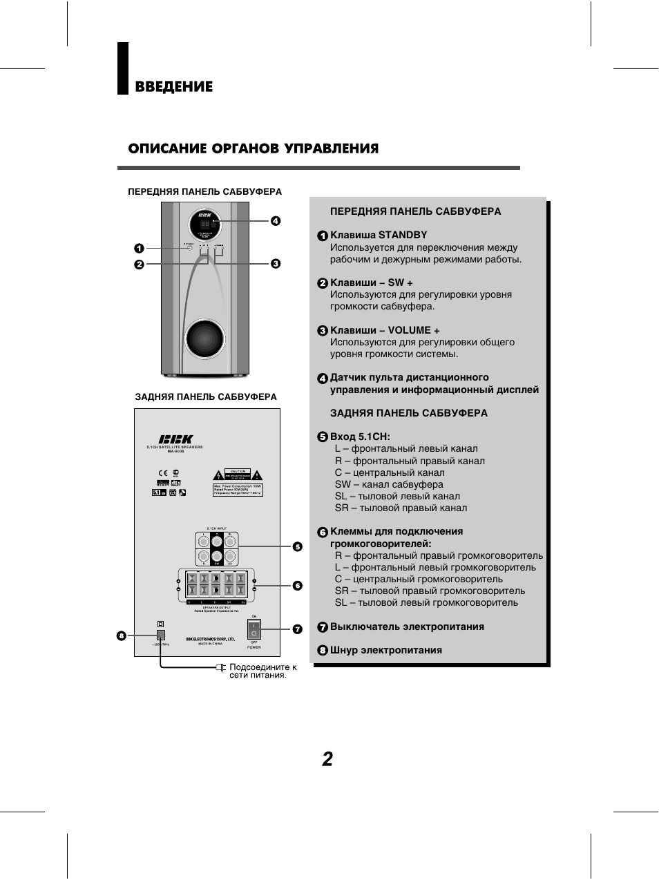 Схема подключения bbk dk1005s