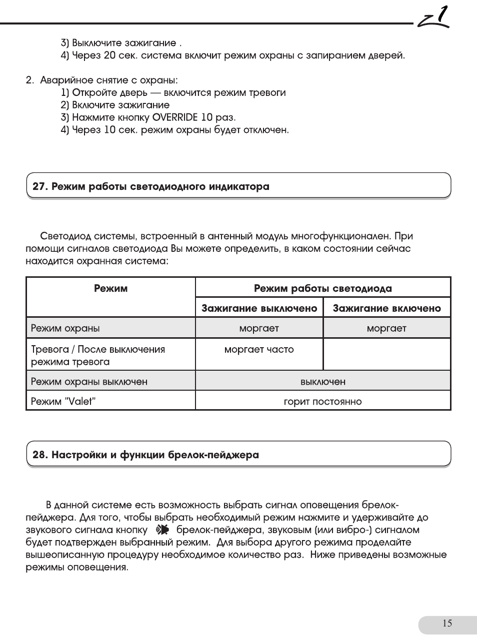 Сигнализация томагавк z1 инструкция