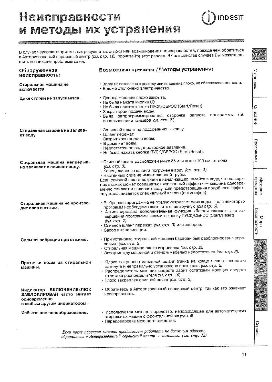 Стиральная машина индезит старого образца инструкция