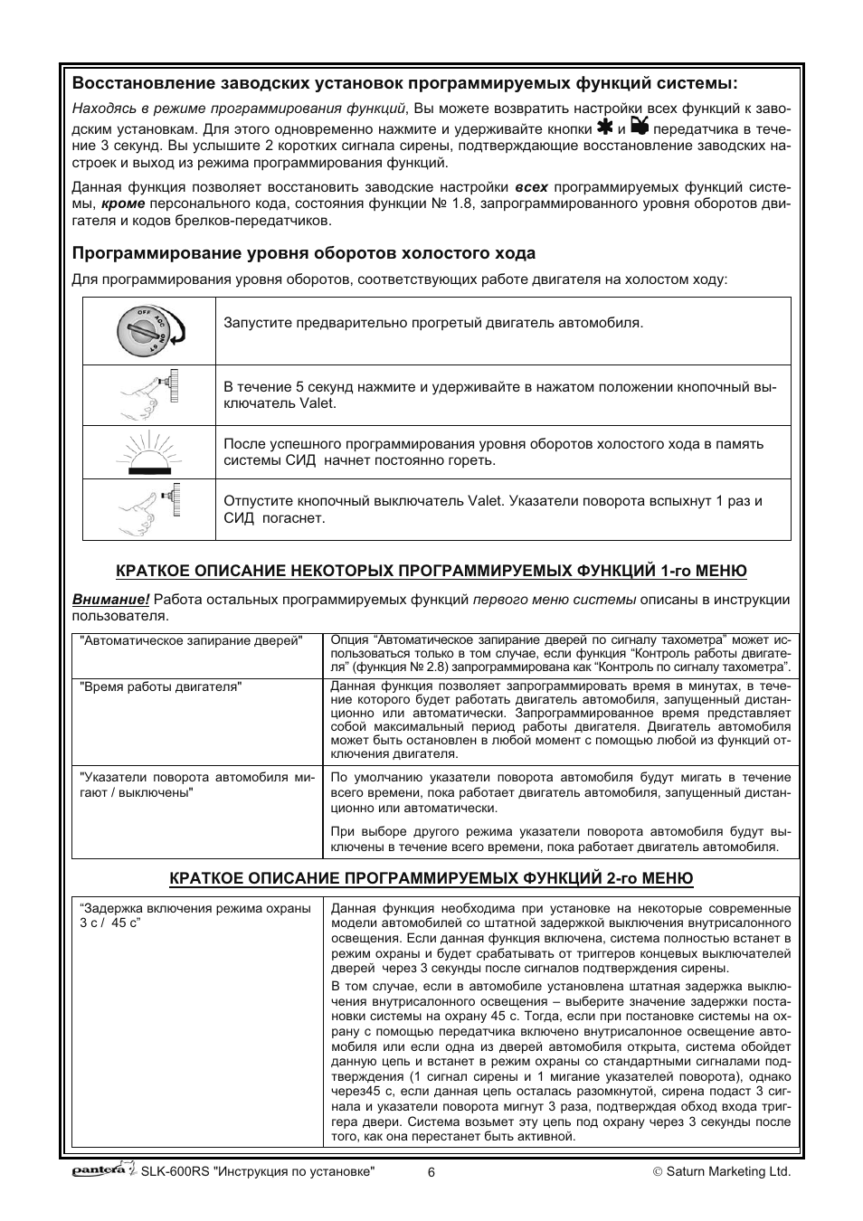 Сигнализация пантера слк 468 инструкция