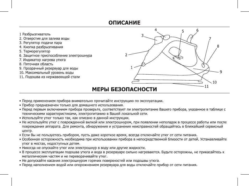 Инструкции описания