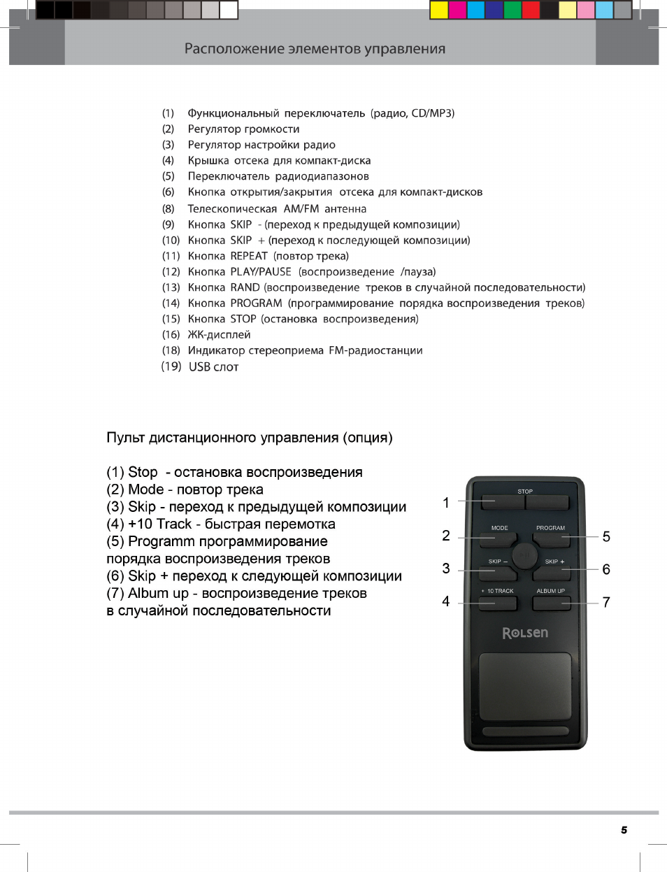 Магнитола rolsen rbm 413 инструкция