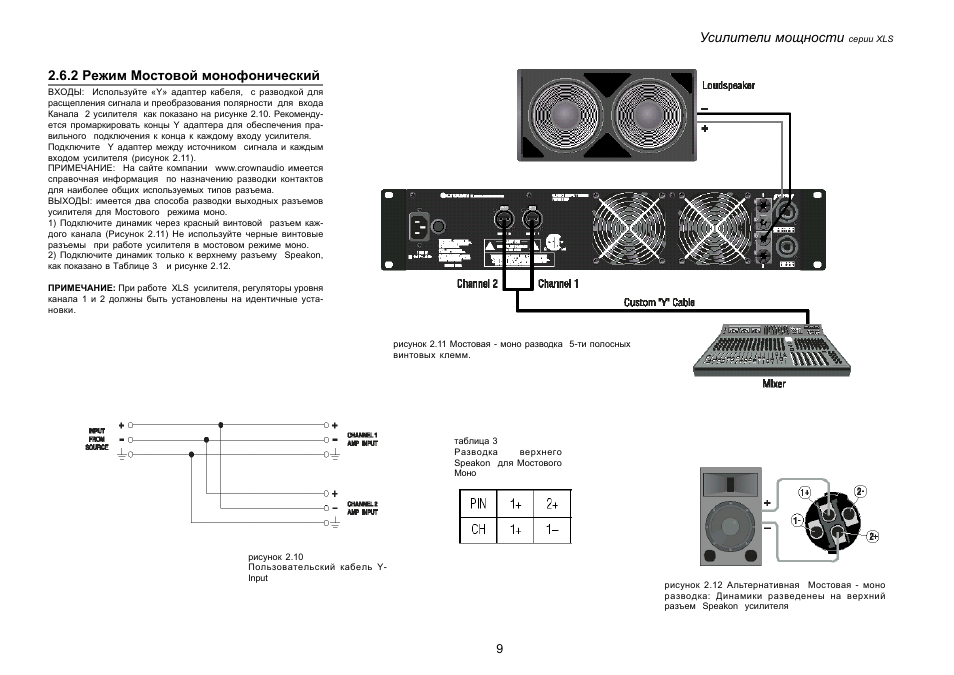 Crown xls 402 схема