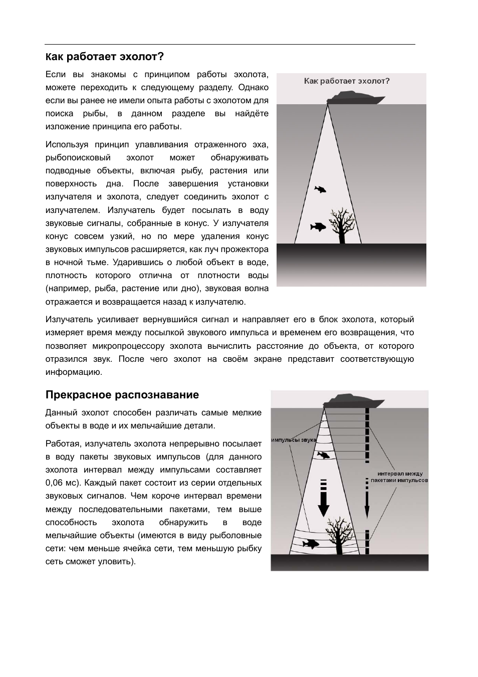 Как пользоваться эхолотом. Принцип работы эхолота. Принцип действия эхолота для рыбалки. Излучатель эхолота устройство. Схема действия эхолота.