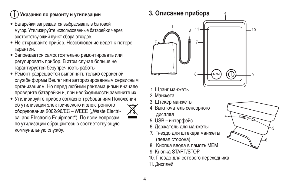 План описания прибора