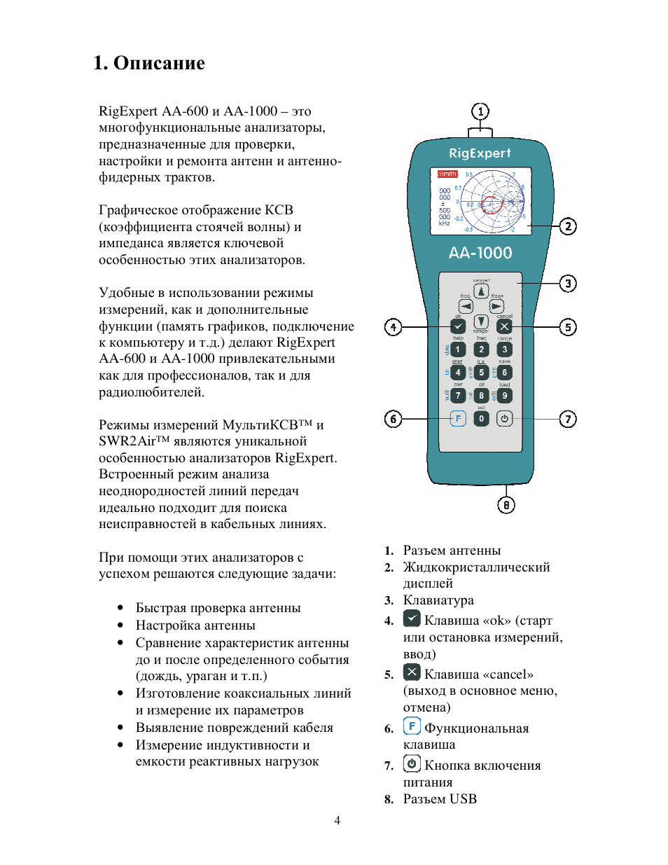 600 инструкция. RIGEXPERT AA-600. Измерение кабеля RIGEXPERT AA-600. Антенный анализатор RIGEXPERT AA-1000. RIGEXPERT AA-600 реестр средств измерений.