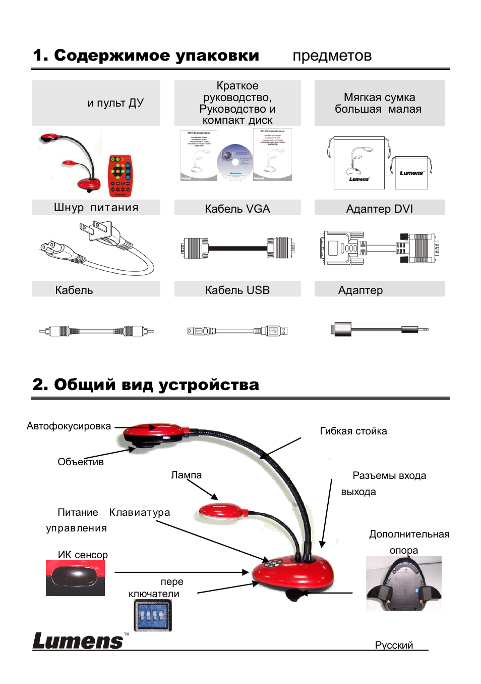 Инструкция устройство