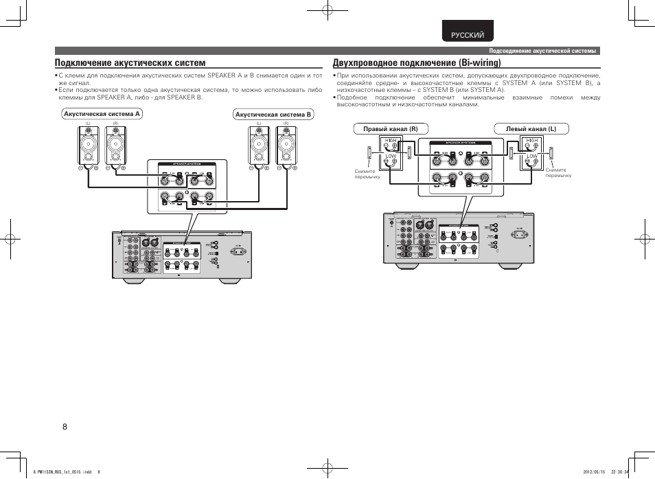 Подключение акустики. Бивайринг схема подключения. Bi wiring подключение. Биампинг схема подключения. Двухпроводное подключение колонок bi wiring.