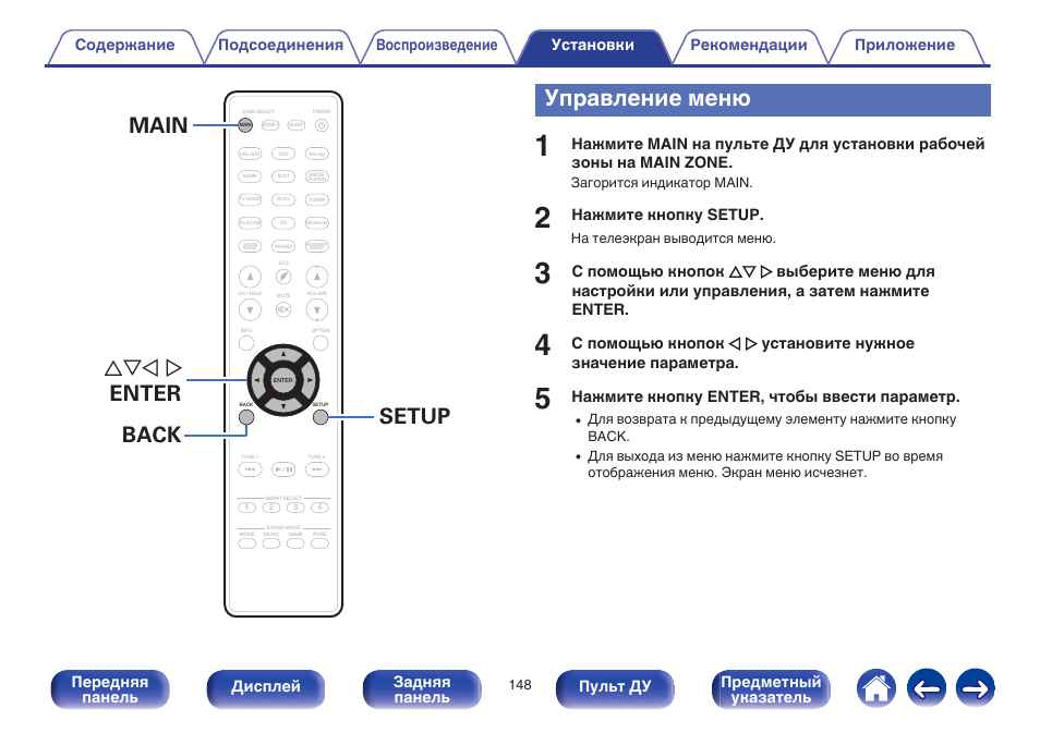 Menu управление. Нет кнопки Setup на пульте. Управление меню va2419sh. Кнопки управления меню Аксор. Marantz av 1040 подключение.