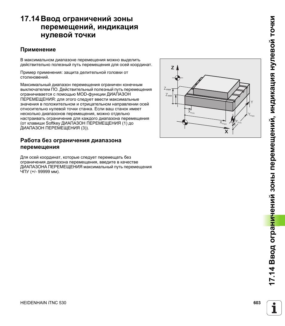 Инструкция по перемещению. Диапазон перемещений. Эскизы ITNC 530. HEIDENHAIN индикация состояния номера точки привязки. Индикация HEIDENHAIN пароль.