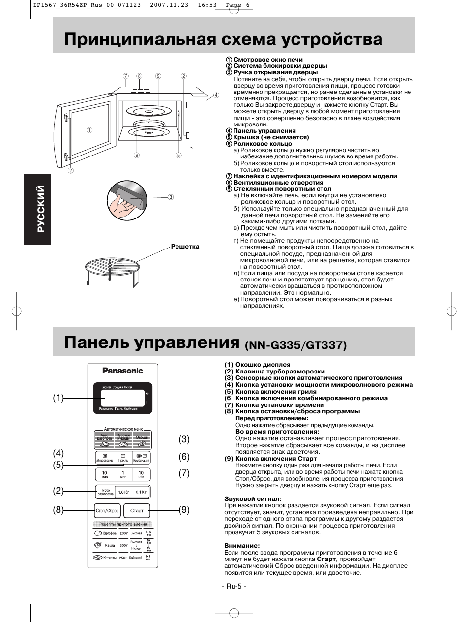 Схема микроволновки панасоник nn g315wf