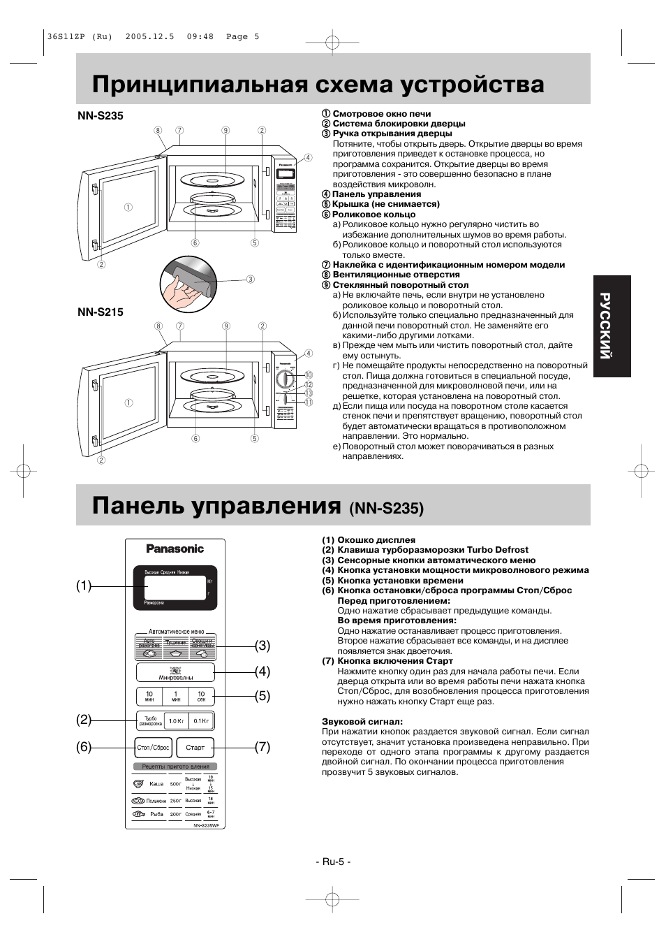 Схемы микроволновки Panasonic nn-s235wf
