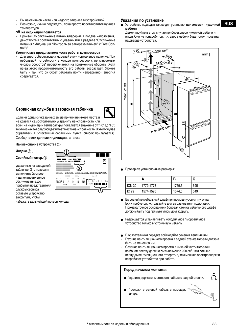 Liebherr icbn 5123 схема встраивания