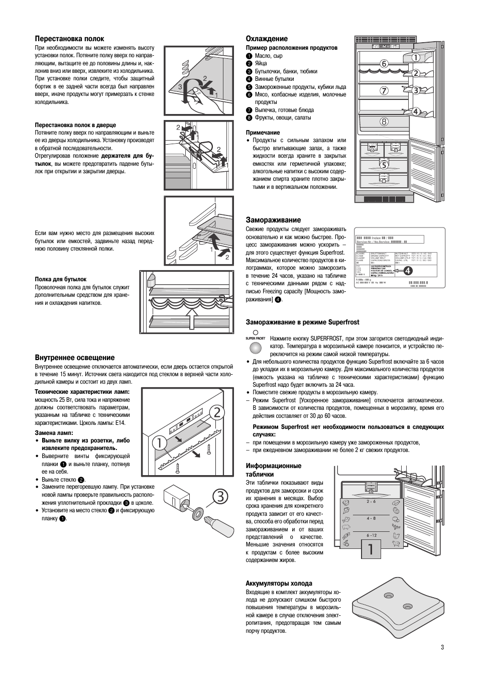 Инструкция к морозильной камере Stinol 106
